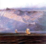 Edward Lear, "The Acroceraunian Mountains, the Coast of Albania," oil painting, private collection, USA.