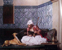 Jean Léon Gérôme “Muslim Albanian Blowing Smoke into his Dog’s Nose”, 1882 (Private Collection).