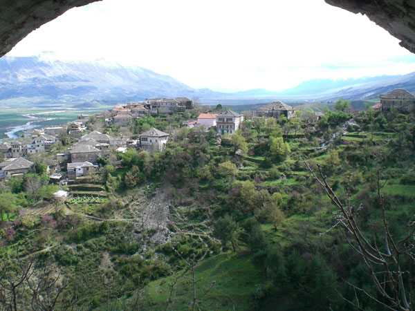 View from the fortress of Gjirokastra (Photo: Robert Elsie, March 2008)