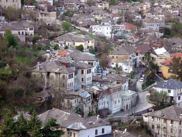 View of Gjirokastra (Photo: Robert Elsie, March 2008).