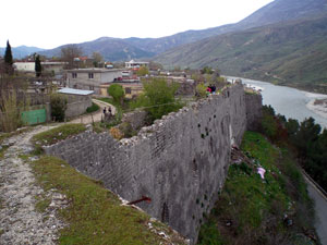 Walls of the Fortress of Tepelena (Photo: Robert Elsie, March 2008).