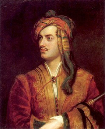 "Byron in Albanian Dress" by Thomas Phillips, ca. 1835.