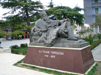 Statue of Ali Pasha in Tepelena (Photo: Robert Elsie 2008)