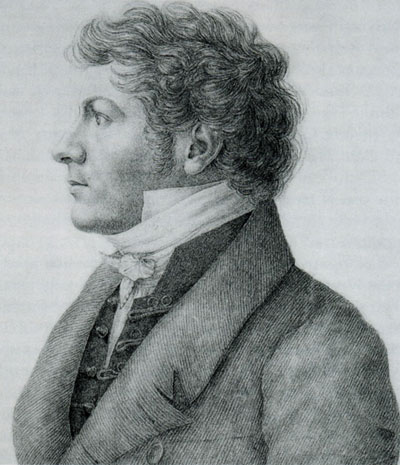 Peter Oluf Brønsted, drawn by Henrik Plötz, 1813.