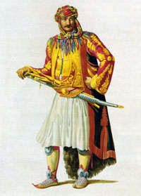 Albanian janissary, by Otto Magnus von Stackelberg, 1825.