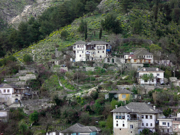 The mansions of Gjirokastra (Photo: Robert Elsie, March 2008)
