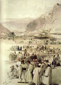 Edward Lear. People in Berat, October 1848.