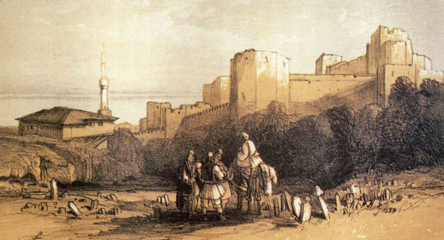 Edward Lear. View of Durrës (Durazzo), October 1848.