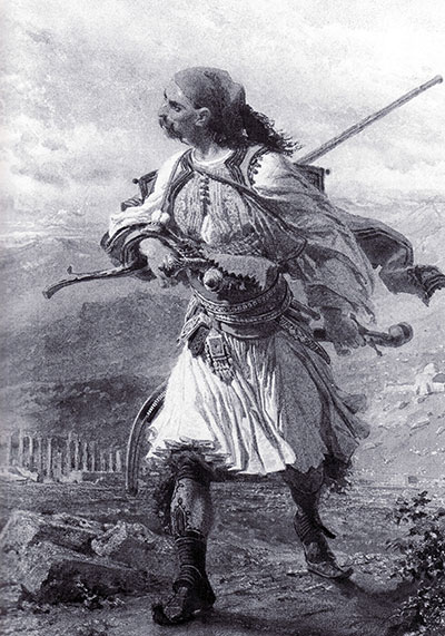 Albanian Warrior in Greece, by Carl Haag (Benaki Museum, Athens).