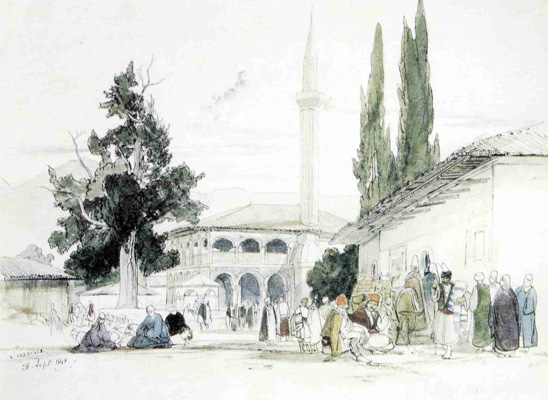 Painting Edward Lear, "Tirana, 28 Sept. 1848".