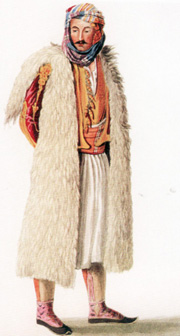 Albanian costume (Joseph Cartwright, 1822)