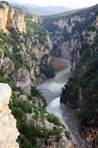The Gorge of the Osum River near Berat.