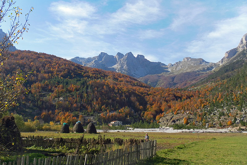 The Upper Valbona Valley (photo: Robert Elsie, October 2013).
