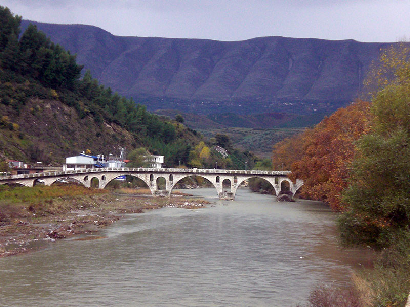 The Gorica Bridge (photo: Robert Elsie, November 2010).