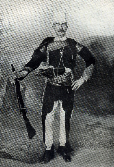 Sir Robert Graves in Albanian costume, taken in Shkodra on 29 March 1912.
