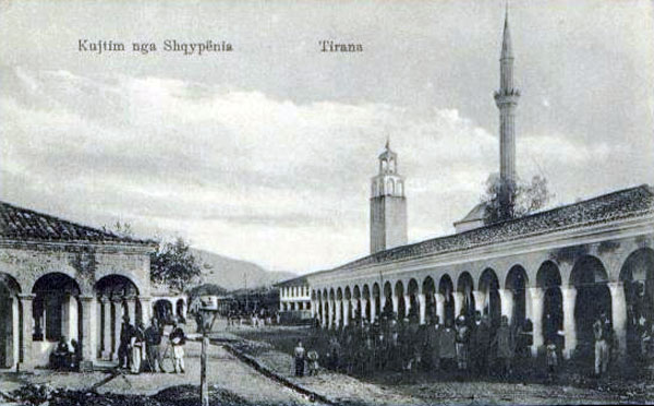 Early postcard view of the colonnades of Tirana.