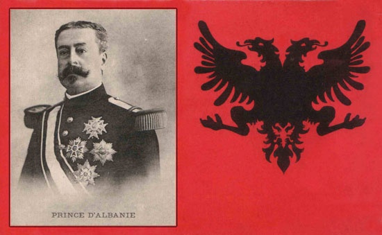 Juan Aladro Castriota, Kandidat für den albanischen Thron. Ansichtskarte 1913.