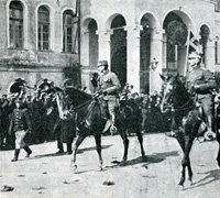 Crown Prince Constantine of Greece entering Janina. 1913