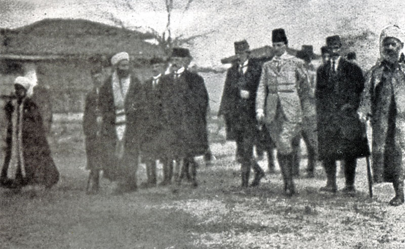 Members of the Congress of Lushnja forming the first real Albanian government, 1920.