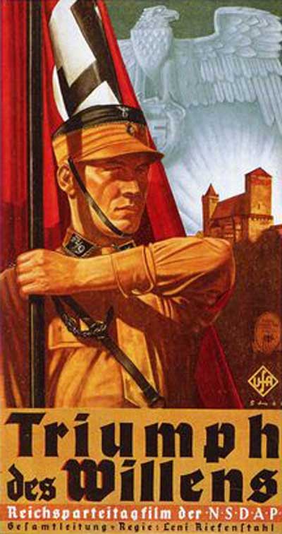 Triumph des Willens. Plakat eines Propagandafilms, 1934.