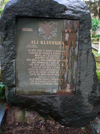 The grave of Ali bey Klissura at the Protestant Cemetery in Rome (Photo: Robert Elsie, March 2011).