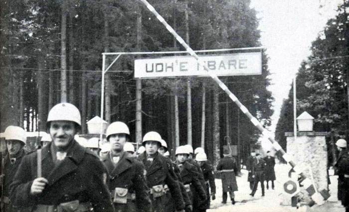 Anti-communist Albanian forces of the "Company 4000" during training in Bavaria in 1950.