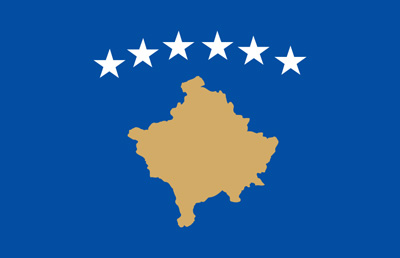 The flag of Kosova
